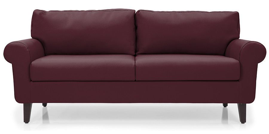 Samuel Leatherette Sofa(Burgundy)